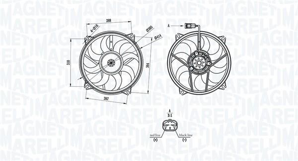 Magneti marelli 069422708010 Hub, engine cooling fan wheel 069422708010