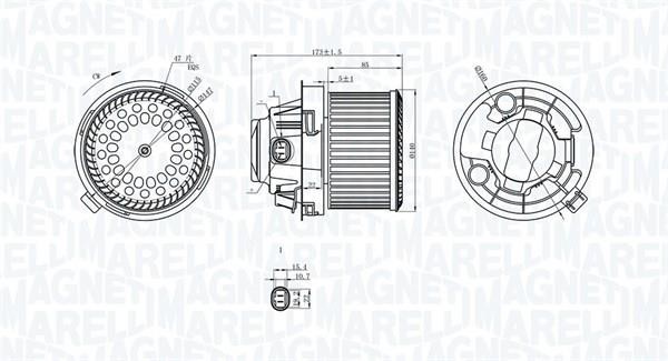 Magneti marelli 069412258010 Fan assy - heater motor 069412258010