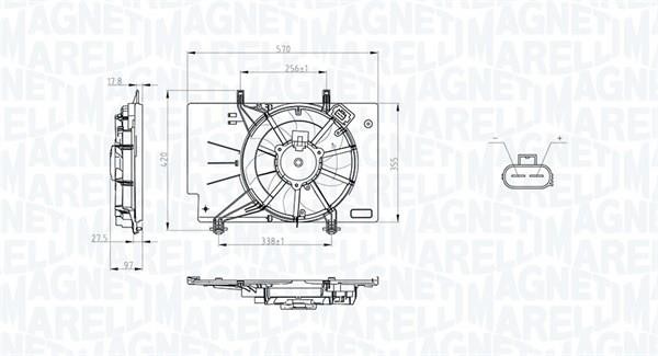 Magneti marelli 069422734010 Hub, engine cooling fan wheel 069422734010