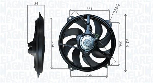 Magneti marelli 069422745010 Hub, engine cooling fan wheel 069422745010
