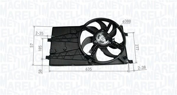 Magneti marelli 069422759010 Hub, engine cooling fan wheel 069422759010
