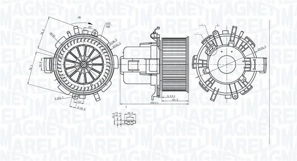 Magneti marelli 069412315010 Fan assy - heater motor 069412315010