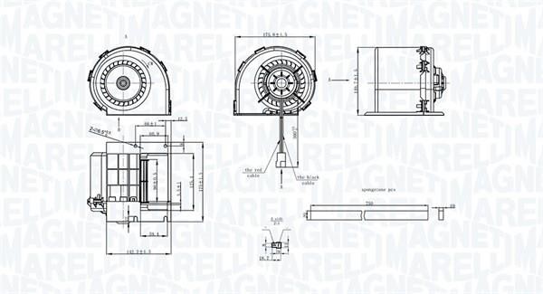 Magneti marelli 069412325010 Fan assy - heater motor 069412325010