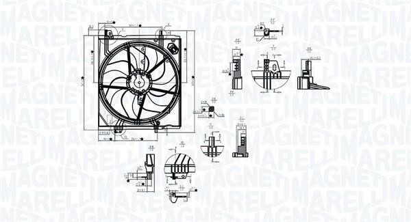 Magneti marelli 069422787010 Hub, engine cooling fan wheel 069422787010