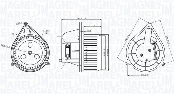 Magneti marelli 069412206010 Fan assy - heater motor 069412206010