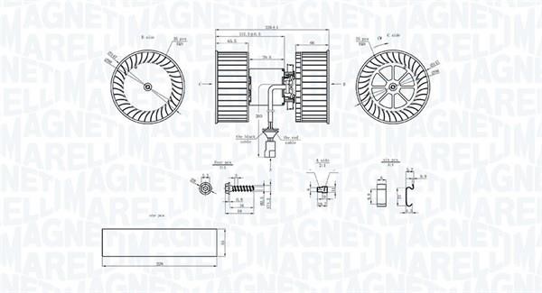 Magneti marelli 069412208010 Fan assy - heater motor 069412208010