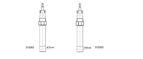 Al-ko 313363 Front oil and gas suspension shock absorber 313363