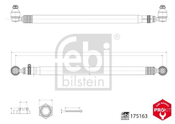 febi 175163 Tie Rod 175163 175163 febi Tie Rod