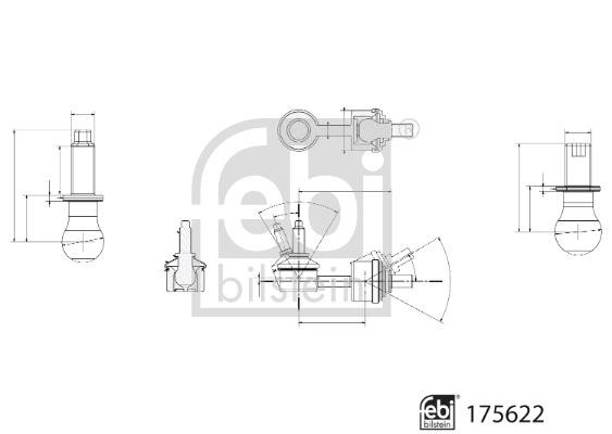 Rear anti roll bar link febi 175622