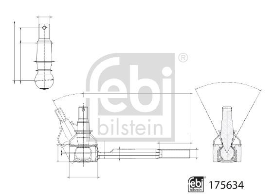 Tie rod end febi 175634