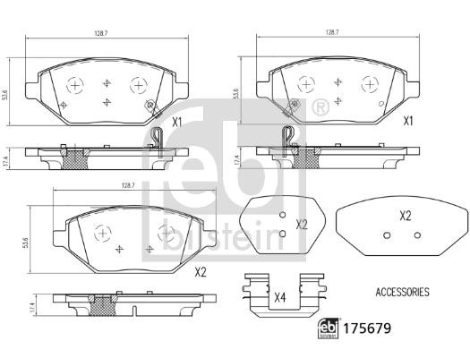 febi 175679 Brake Pad Set, disc brake 175679