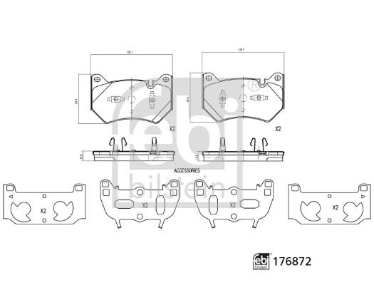 febi 176872 Brake Pad Set, disc brake 176872