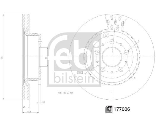 febi 177006 Brake disc 177006 177006 febi Brake disc