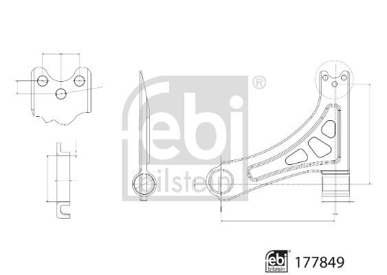 febi 177849 Track Control Arm 177849 177849 febi Track Control Arm