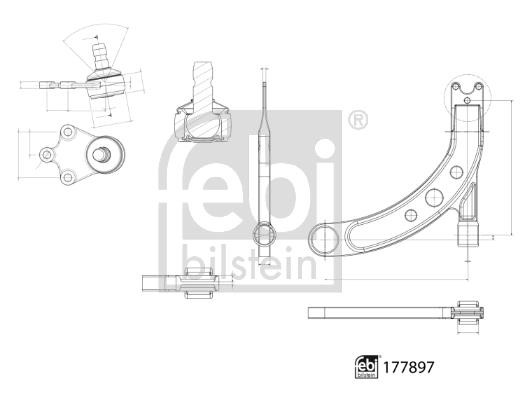 febi 177897 Track Control Arm 177897 177897 febi Track Control Arm
