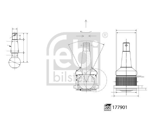 Ball joint Land Rover Discovery: 177901 febi Ball joint