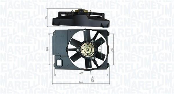 Magneti marelli 069422800010 Hub, engine cooling fan wheel 069422800010