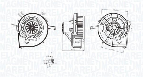 Magneti marelli 069412211010 Fan assy - heater motor 069412211010