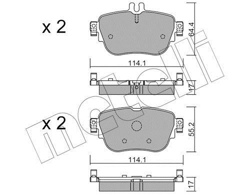 Metelli 22-1136-0 Brake Pad Set, disc brake 2211360