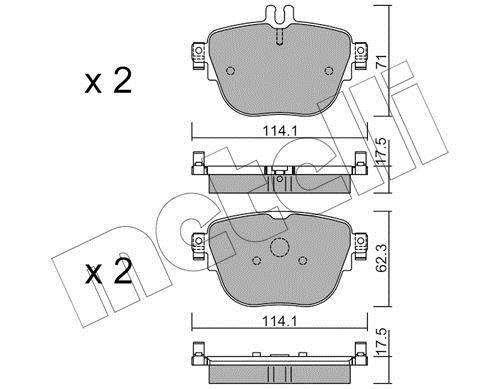 Metelli 22-1137-0 Brake Pad Set, disc brake 2211370