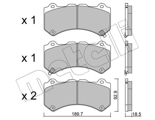 Metelli 22-1156-0 Brake Pad Set, disc brake 2211560