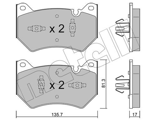 Metelli 22-1170-1 Brake Pad Set, disc brake 2211701