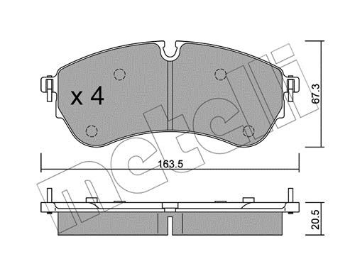 Metelli 22-1173-0 Brake Pad Set, disc brake 2211730