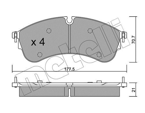 Metelli 22-1174-0 Brake Pad Set, disc brake 2211740
