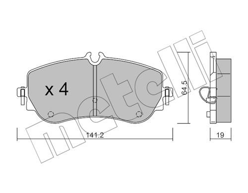 Metelli 22-1175-0 Brake Pad Set, disc brake 2211750