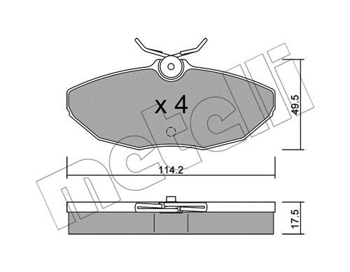 Metelli 22-1190-0 Brake Pad Set, disc brake 2211900