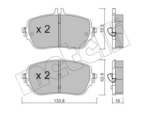 Metelli 22-1193-0 Brake Pad Set, disc brake 2211930