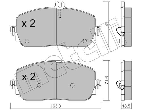 Metelli 22-1194-0 Brake Pad Set, disc brake 2211940