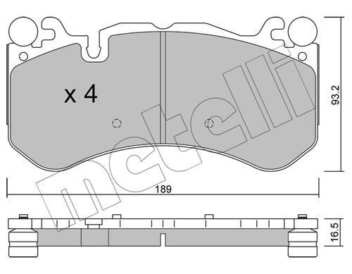 Metelli 22-1198-0 Brake Pad Set, disc brake 2211980
