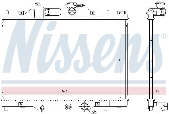 Nissens Radiator, engine cooling – price 695 PLN
