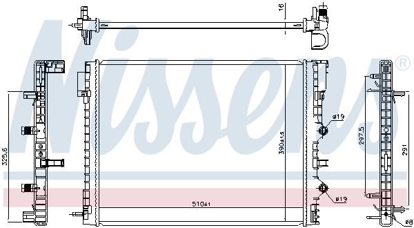 Nissens Engine cooling radiator – price 479 PLN