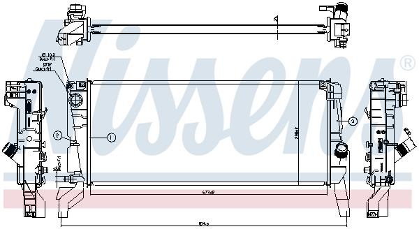 Nissens Engine cooling radiator – price 387 PLN