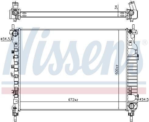 Nissens Radiator, engine cooling – price 862 PLN