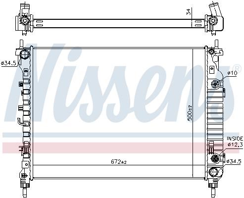 Nissens Radiator, engine cooling – price 1042 PLN