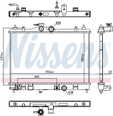 Nissens Engine cooling radiator – price 866 PLN