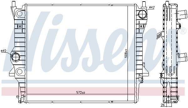 Nissens Radiator, engine cooling – price