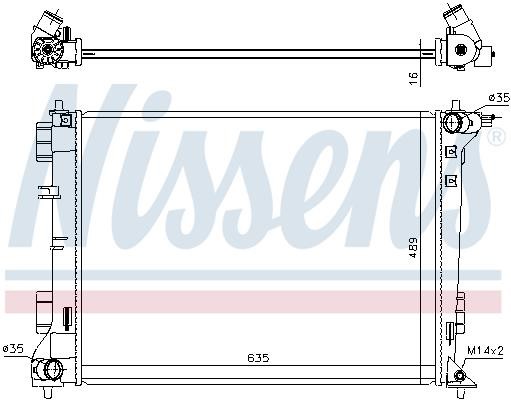 Nissens Radiator, engine cooling – price 608 PLN