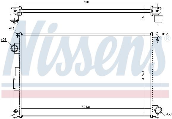 Nissens Engine cooling radiator – price [object Object] PLN