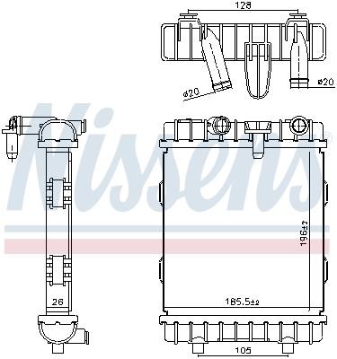 Nissens Radiator, engine cooling – price 222 PLN