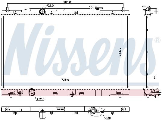 Nissens Engine cooling radiator – price 446 PLN