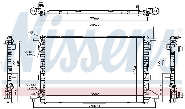 Nissens Engine cooling radiator – price 450 PLN