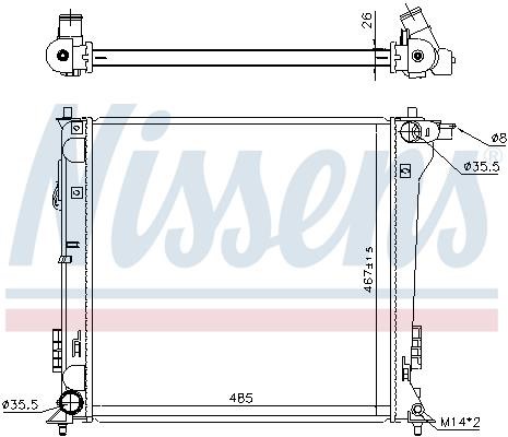 Nissens Engine cooling radiator – price [object Object] PLN