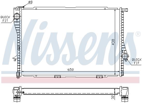 Nissens Engine cooling radiator – price 346 PLN