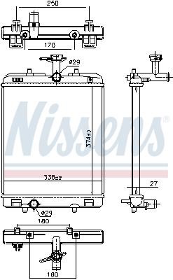 Nissens Radiator, engine cooling – price 422 PLN