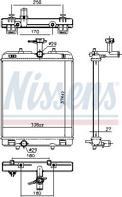 Nissens Engine cooling radiator – price [object Object] PLN