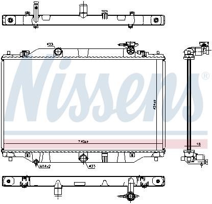 Nissens Radiator, engine cooling – price 694 PLN